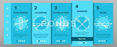Canoeing, Active Rest Vector Onboarding Stock Illustration