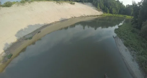 Canoeing from a Birds-Eye View Vídeo Stock 90544652