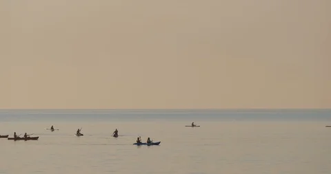 Canoeing BlackSea Stock-Footage 112819545