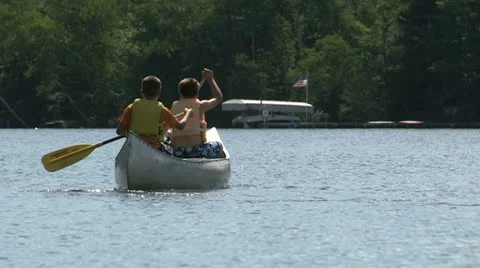 Canoeing Stock Footage 12692681