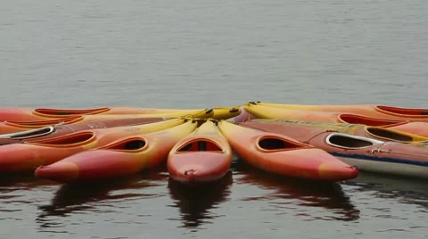 Canoes 002 Stock Footage 8576224