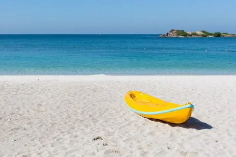 Canoes on the beach Stock Photos