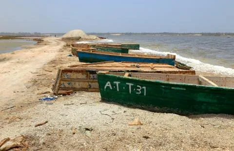 Canoes-Dakar Stock Photos