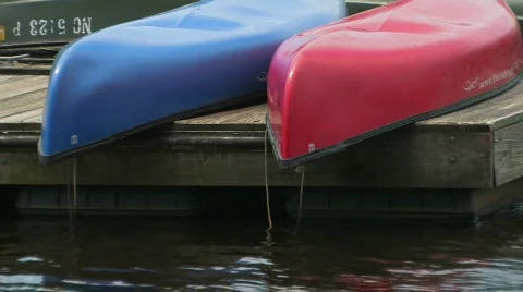Canoes Stock Footage 119130