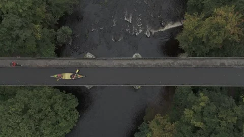 Canoing on The Pontcysyllte Aqueduct Stock Footage 288747928