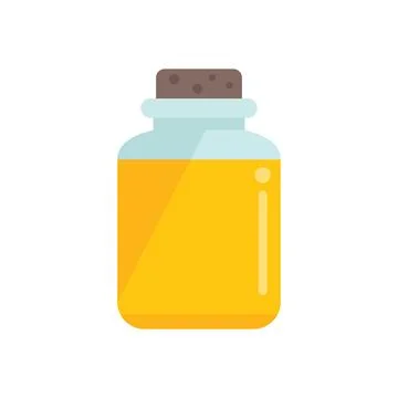 Canola oil probe icon flat vector. Plant seed Stock Illustration
