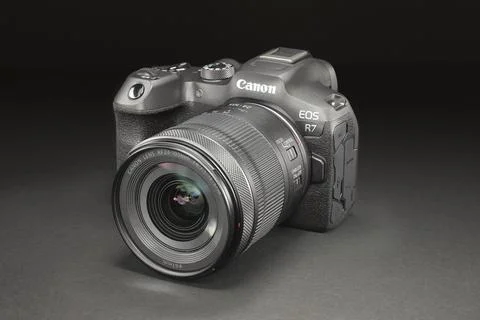 Canon EOS R7 mirrorless camera Stock Photos