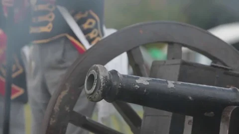 Canon firing Stock Footage 84774639