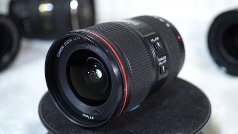 Canon Lens on Turntable Stock Footage 83796542
