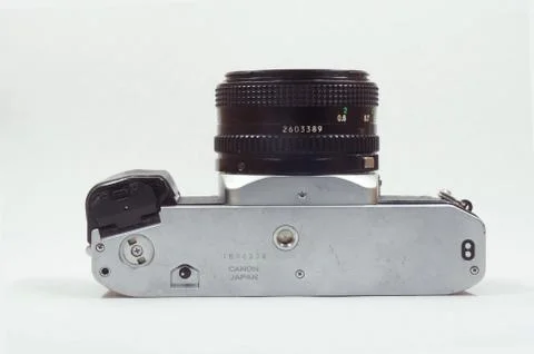 Canon Old Camera bottom view Foto stock