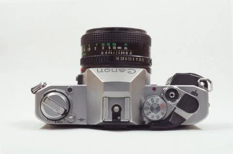 Canon Old Camera top view Foto stock