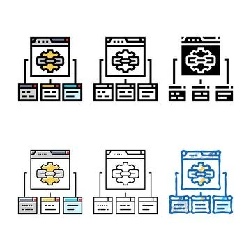 Canonicalization seo color icon vector multistyle Stockillustratie