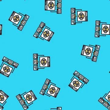 Canonicalization seo vector seamless pattern 库存插图