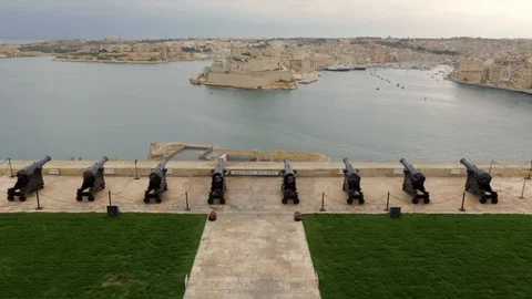 Canons in harbor Stock Footage 108608967