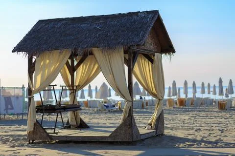 Canopy on the beach Stock Photos