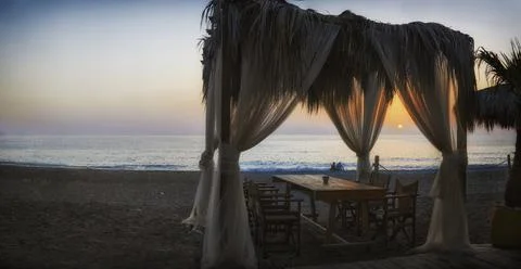 Canopy on Beach Stock Photos