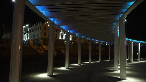 Canopy with posts in the Park Stock Footage 144638408