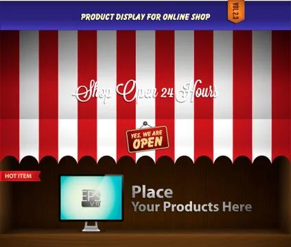 Canopy Product Display Stock Illustration