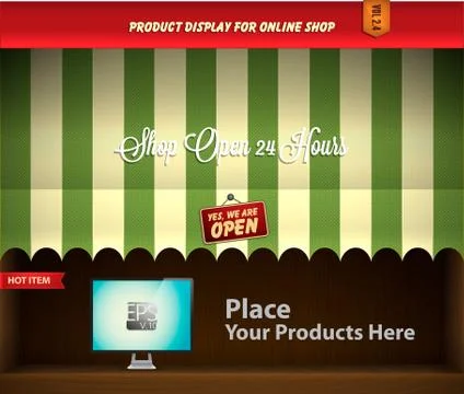 Canopy Product Display Stock Illustration