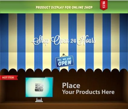 Canopy Product Display Stock Illustration