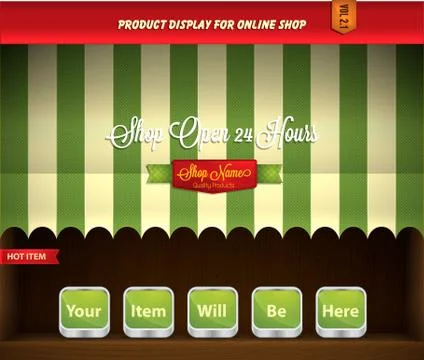 Canopy Product Display Stock Illustration