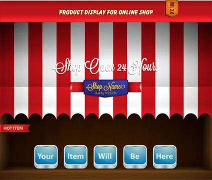 Canopy Product Display Stock Illustration