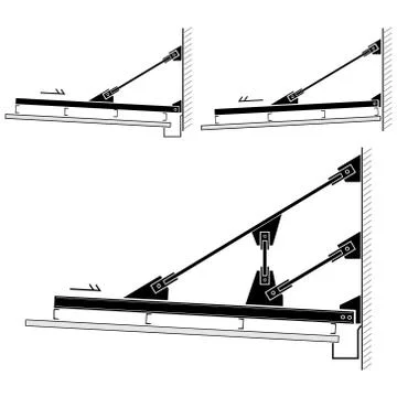 Canopy roof section frame, vector illustration Stock Illustration