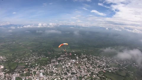 Canopy skydiving 스톡 동영상 208543546