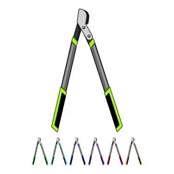 Canopy tree trimmer cartoon vector graphic Stock Illustration