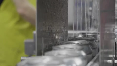 Cans Being Washed Stock Footage 244723304