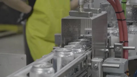 Cans Being Washed Stock Footage 244723380
