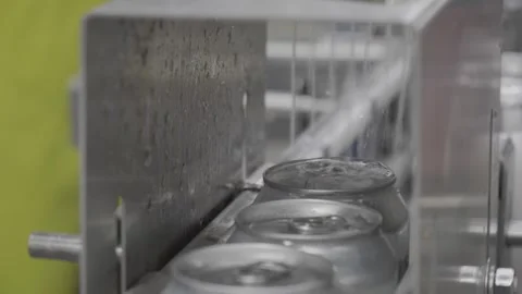 Cans Being Washed Stock Footage 244751270
