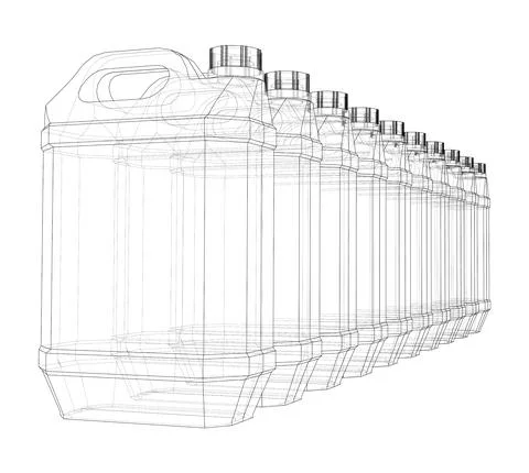 Cans of car liquids. Vector 库存插图