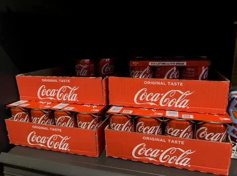 Cans of Coca-Cola Stock Photos