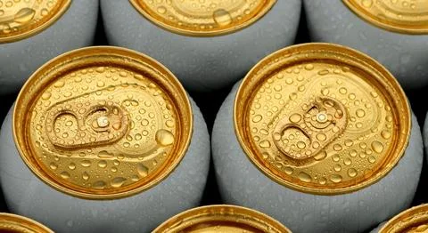 Cans of cold beer Stock Photos