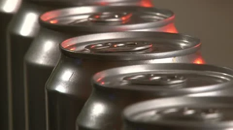 Cans Factory, closeup Vídeo Stock 21936171