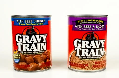 Cans of Gravy Train Photos