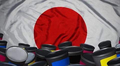 Cans of paint Stock Photos