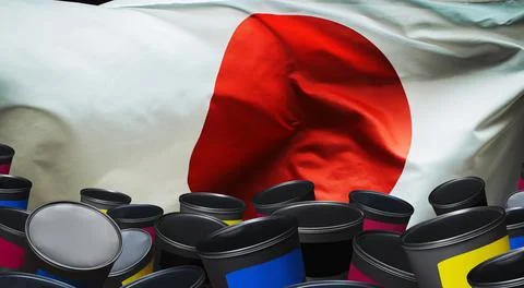 Cans of paint Stock Photos