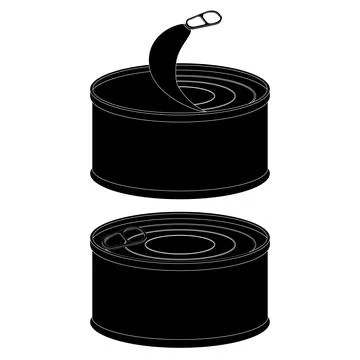 Cans on white background. Vector illustration. Packaging collection. Stock-Illustration