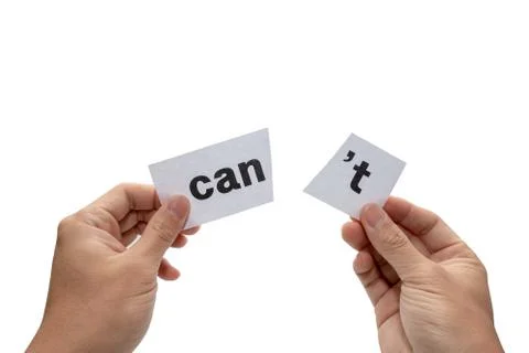 (can't) and scissors concept image Stock Photos
