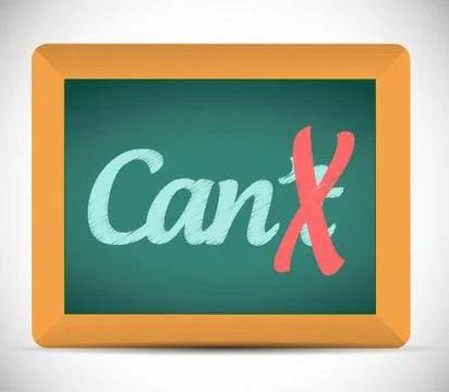 Cant to can illustration design Stock Illustration
