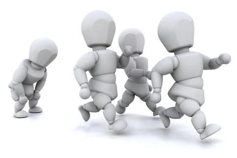 Can't keep up with the pace Stock Illustration