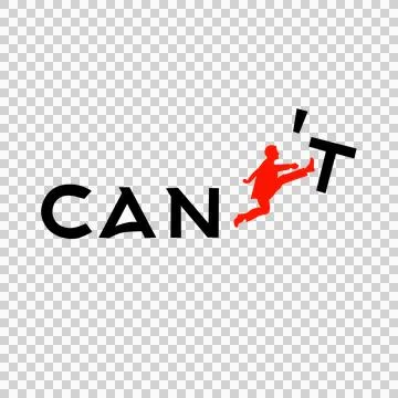 Can't logo illustration Stock Illustration