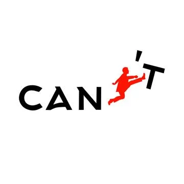 Can't logo illustration Stock Illustration