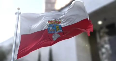 Cantabria flag waving-seamless-loop-4k-60fps Stock Footage 344399705