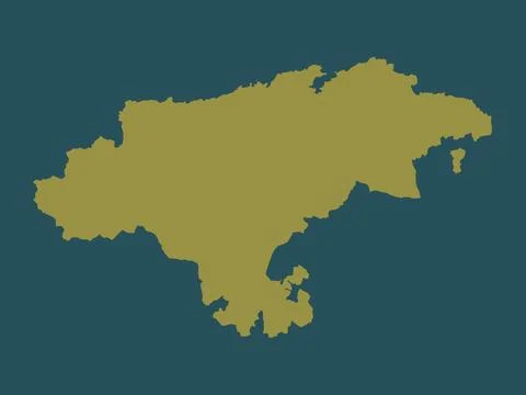Cantabria, Spain. Solid color shape Illustrazione stock