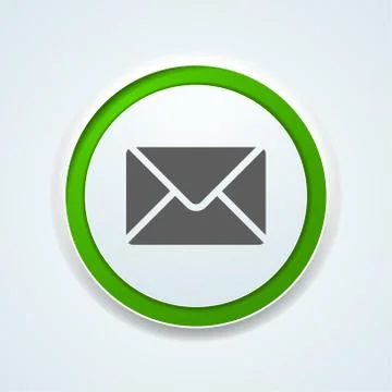 Cantact Mail button label illustration Stock Illustration