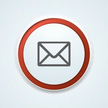 Cantact Mail button label illustration Stock Illustration