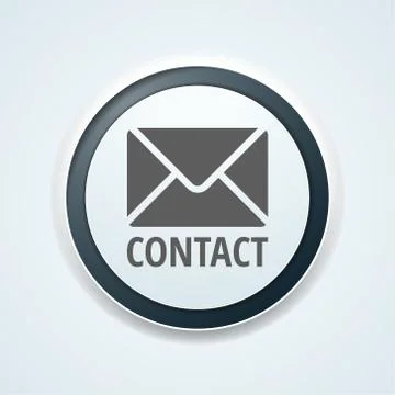 Cantact Mail button label illustration Stock Illustration